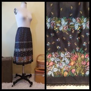 Vintage 1970's "Sears" Skirt Slip Midi Length
